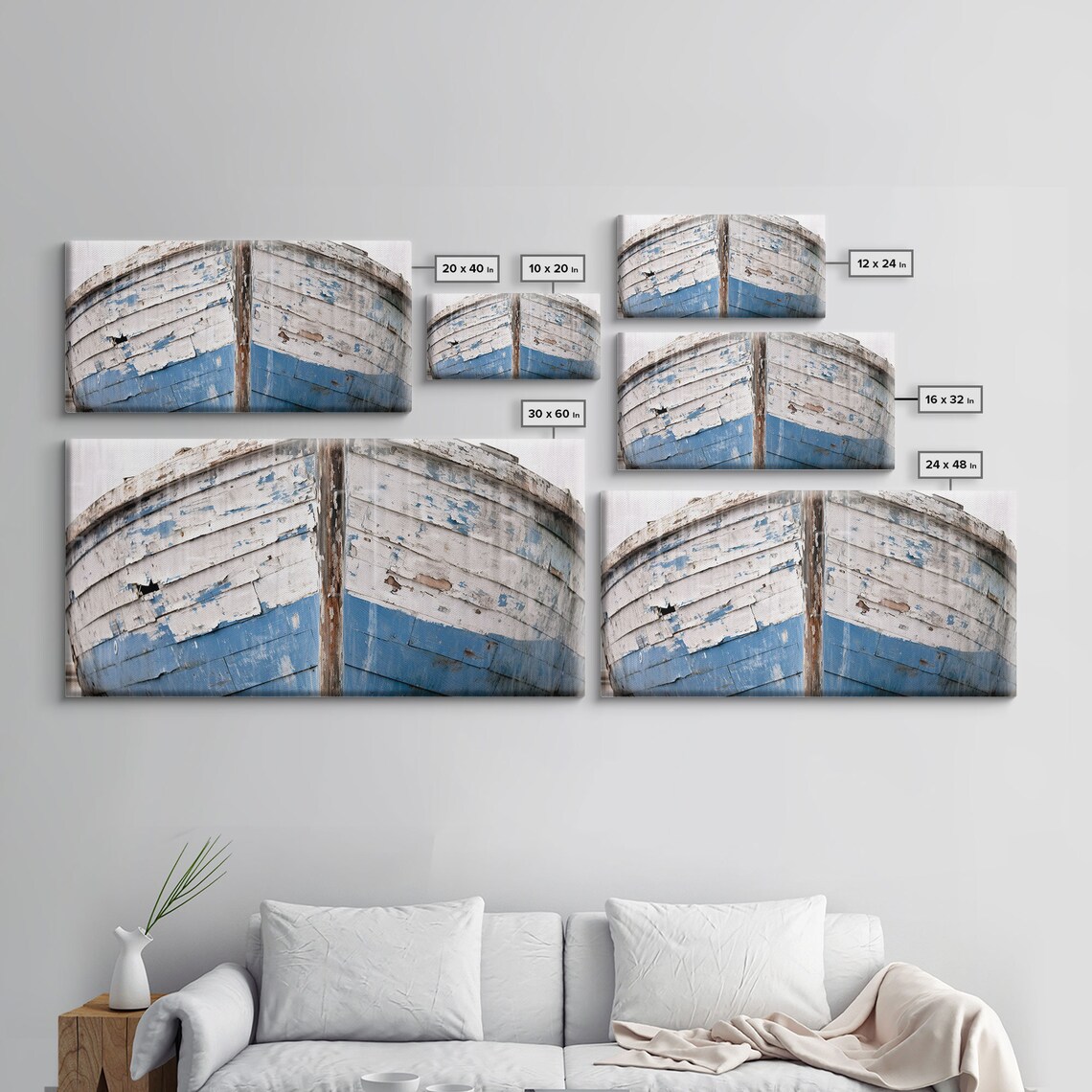 Old Wooden Boat Hull Peeling Paint Rustic Nautical Photo Poster - Image 2