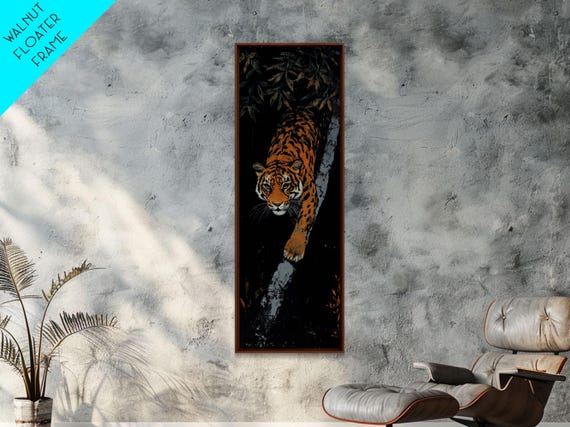 Majestic Tiger Stalking Through The Jungle Art Print