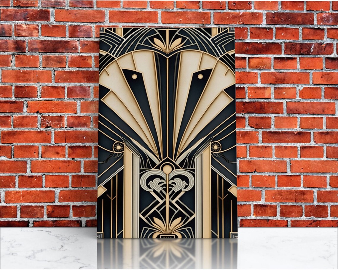 Midcentury Modern Abstract Art Deco Wall Art Print - Image 3
