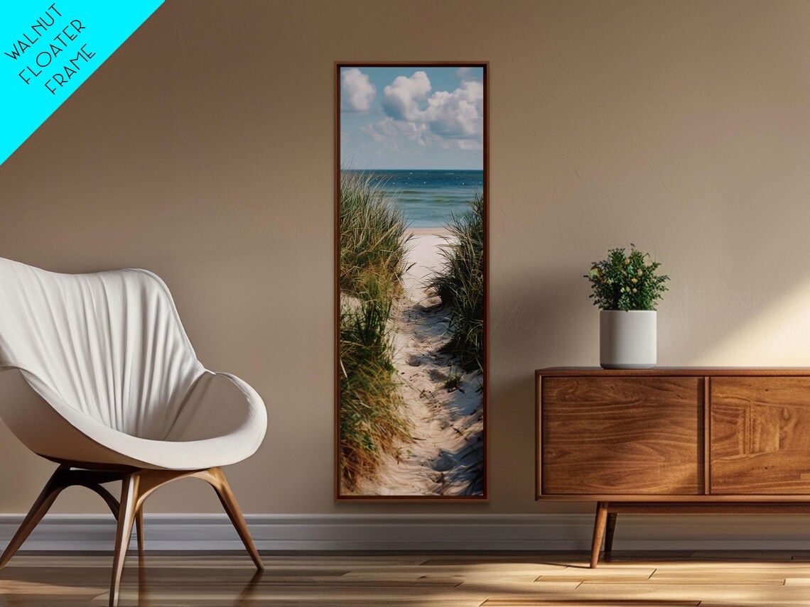 Tranquil Beach Path Coastal Landscape Art Print - Image 5
