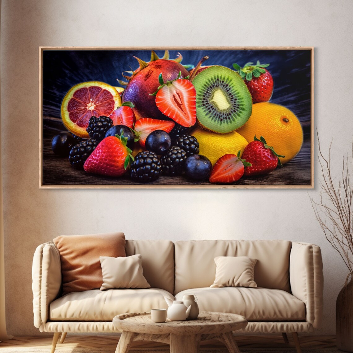 Fruits and Berries Kitchen Wall Art Print, Panoramic - Image 4