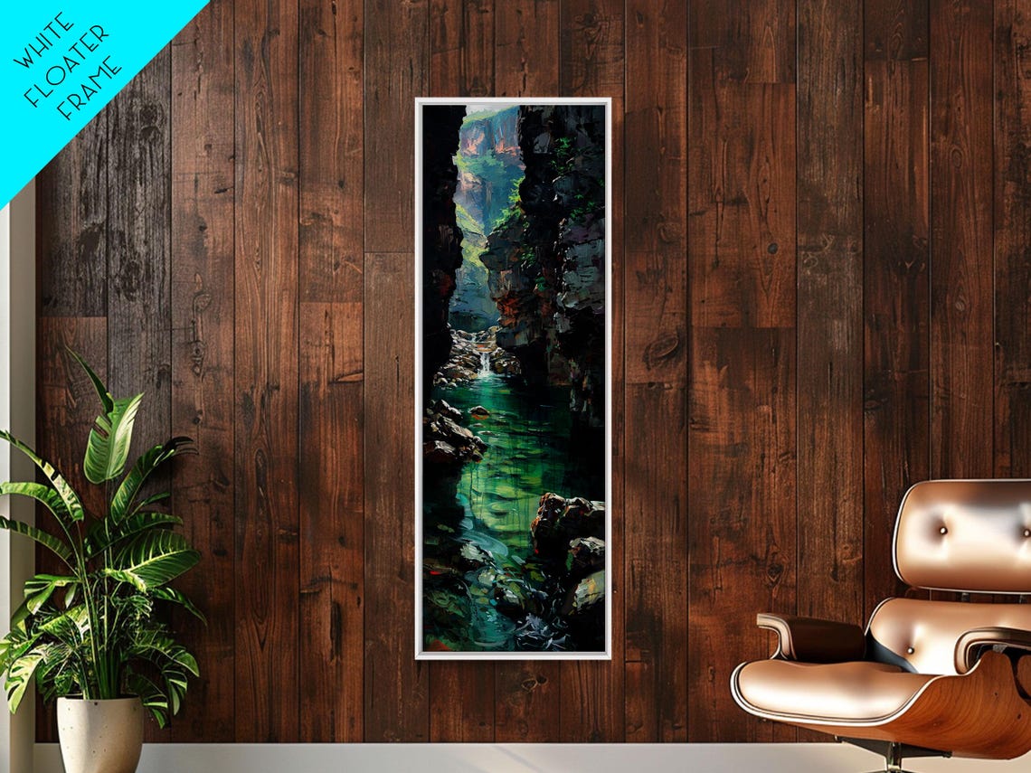 Emerald River Gorge Canyon Rocky Cliffs Nature Wall Art Print - Image 5