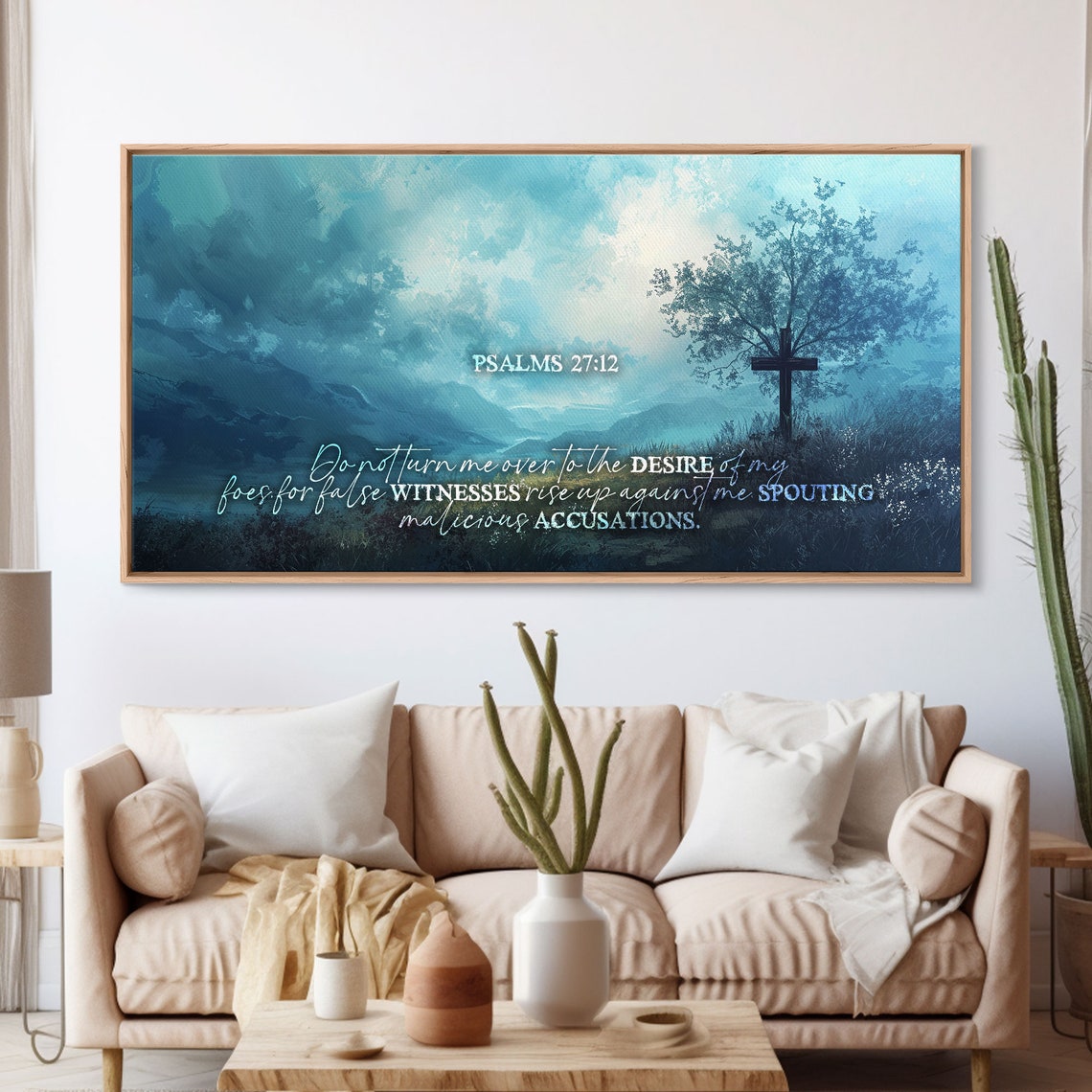 Romans 831 Bible Verse Print Scripture Wall Art Framed Print Christian Decor Scripture Signs Large Christian Landscape Painting - Image 3