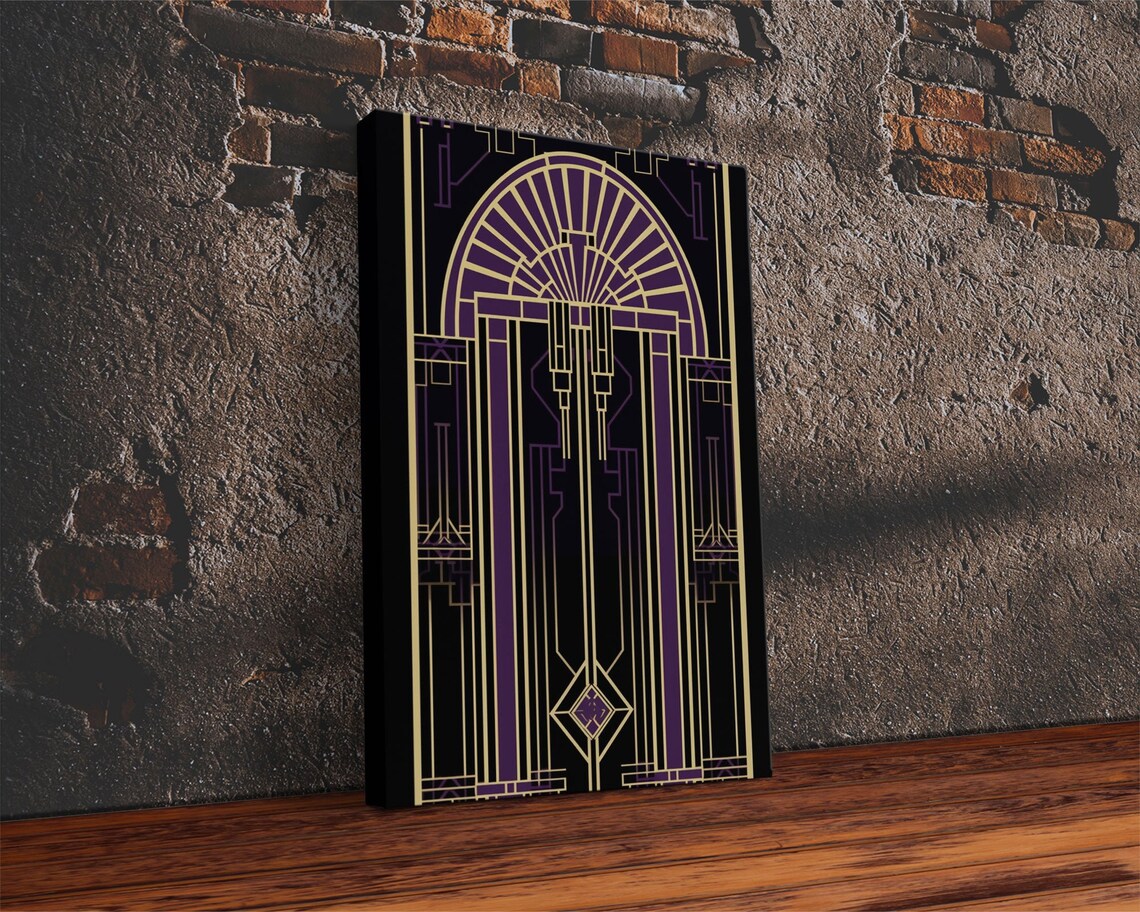 Art Deco Stained Glass Abstract Wall Art Print - Image 2