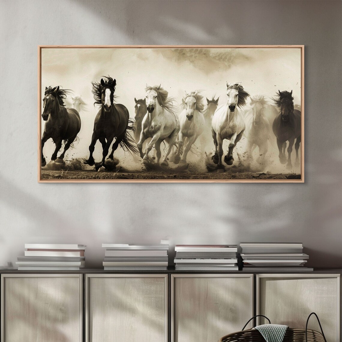 Majestic Running Horses, Western Wall Art Print