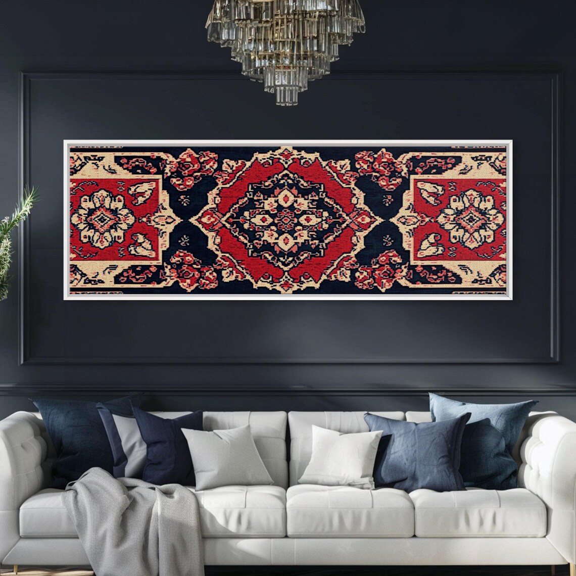 Vintage Textile Tapestry Print, Panoramic Art Print - Image 5