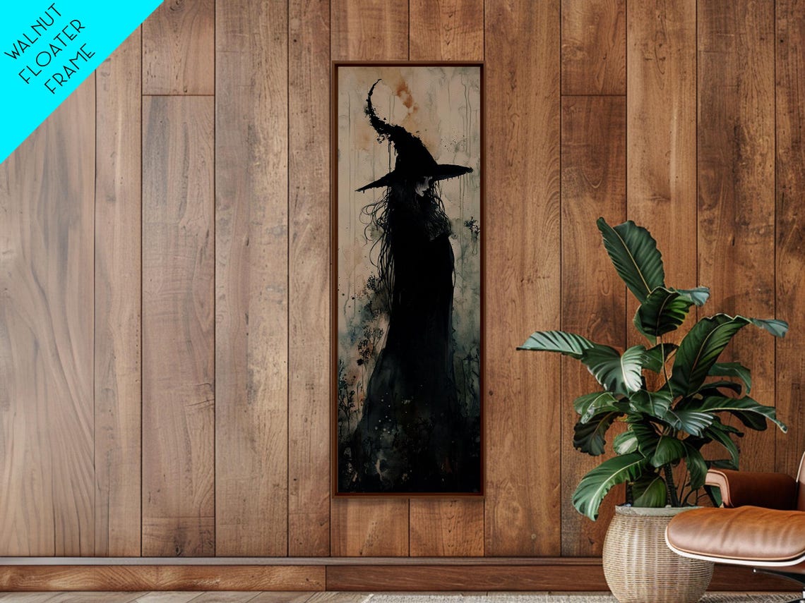Mystical Witch In Dark Forest Gothic Halloween Fantasy Art Poster - Image 5