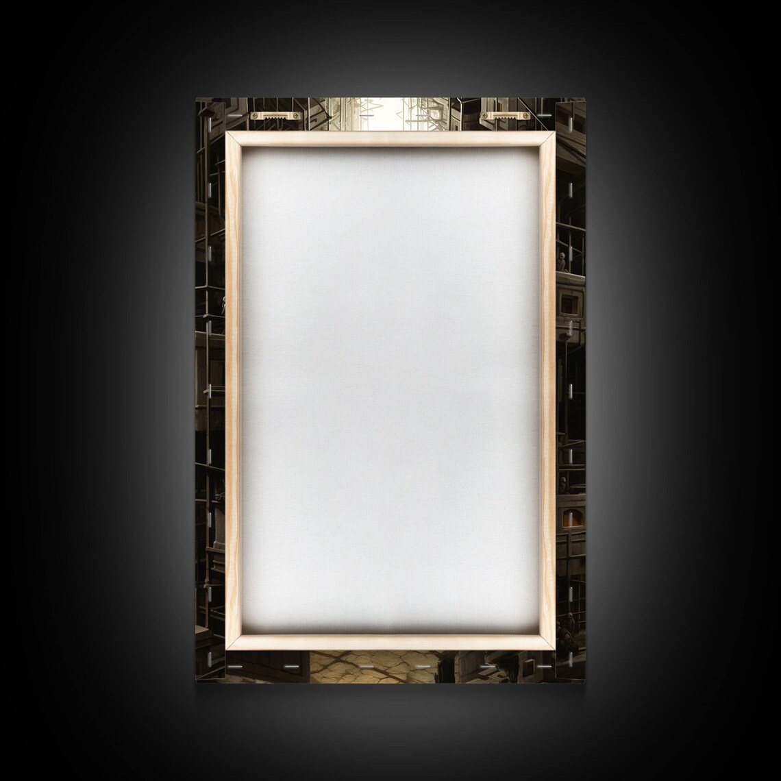 Dark Fantasy Haunted Corridor Hanging Cells Candlelight Horror Art Poster - Image 2
