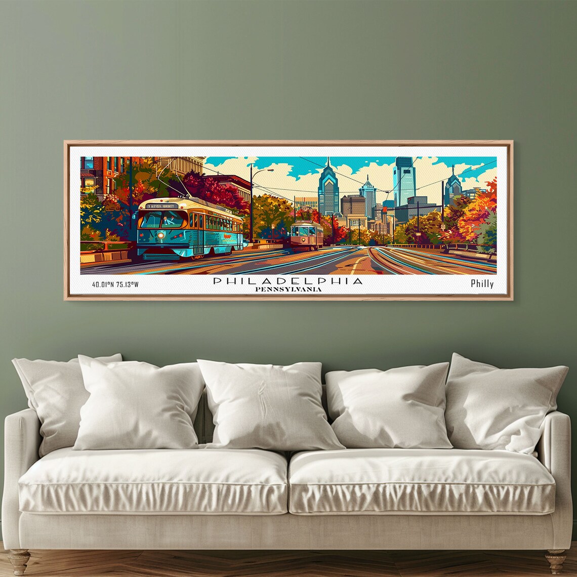 Philadelphia Pennsylvania Retro Style Travel Poster - Image 5