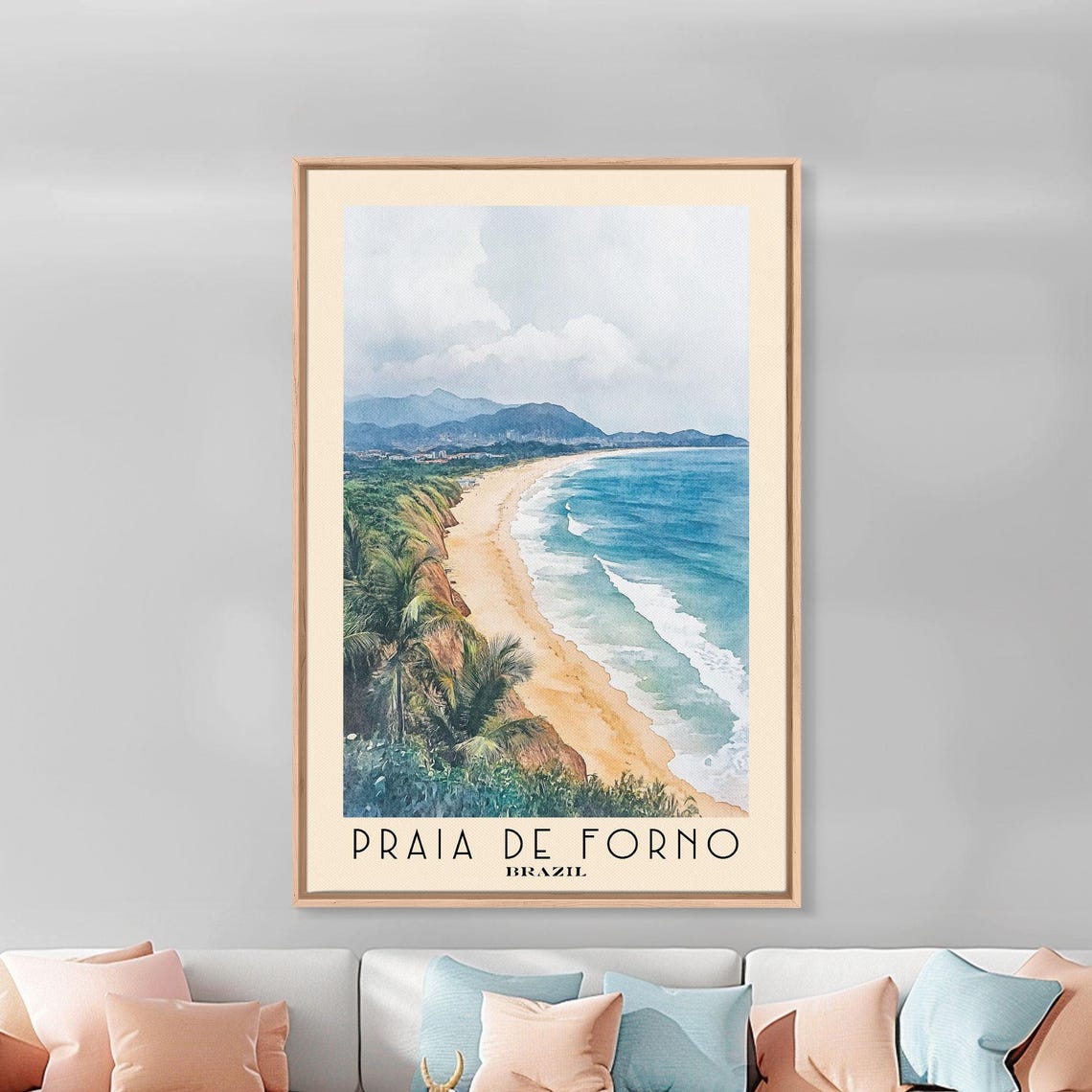 Praia De Forno Brazil Watercolor Print Vacation Gift Brazil Wall Art Vacation Wall Art Vacatation Beach Decor Beach Or Lakehouse Art - Image 3