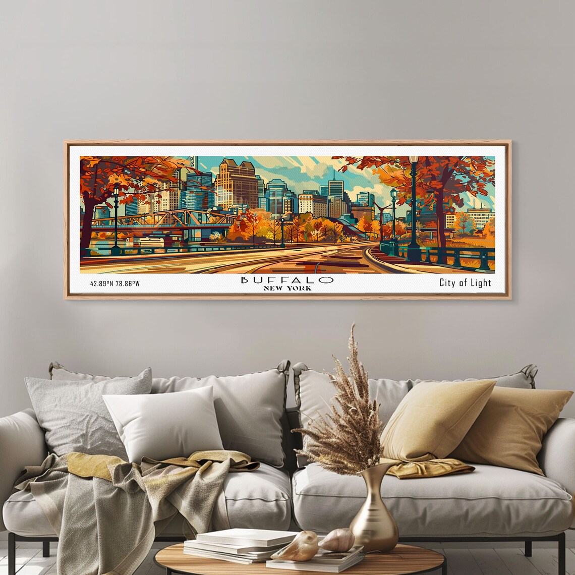 Buffalo New York Mid Century Pop Art Travel Poster - Image 6