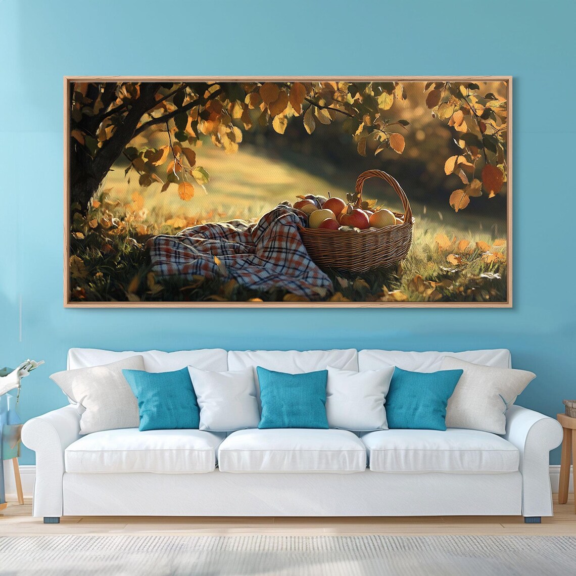 Basket Of Apples Autumn Orchard Harvest Still Life Fall Poster - Image 6