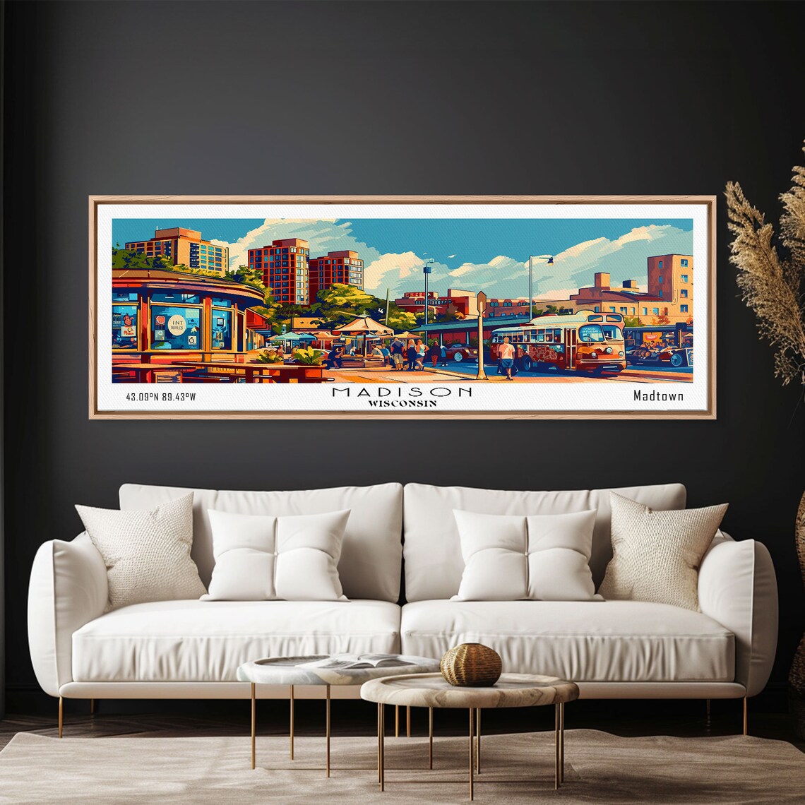 Madison Wisconsin Mid-Century Modern Travel Poster - Image 6
