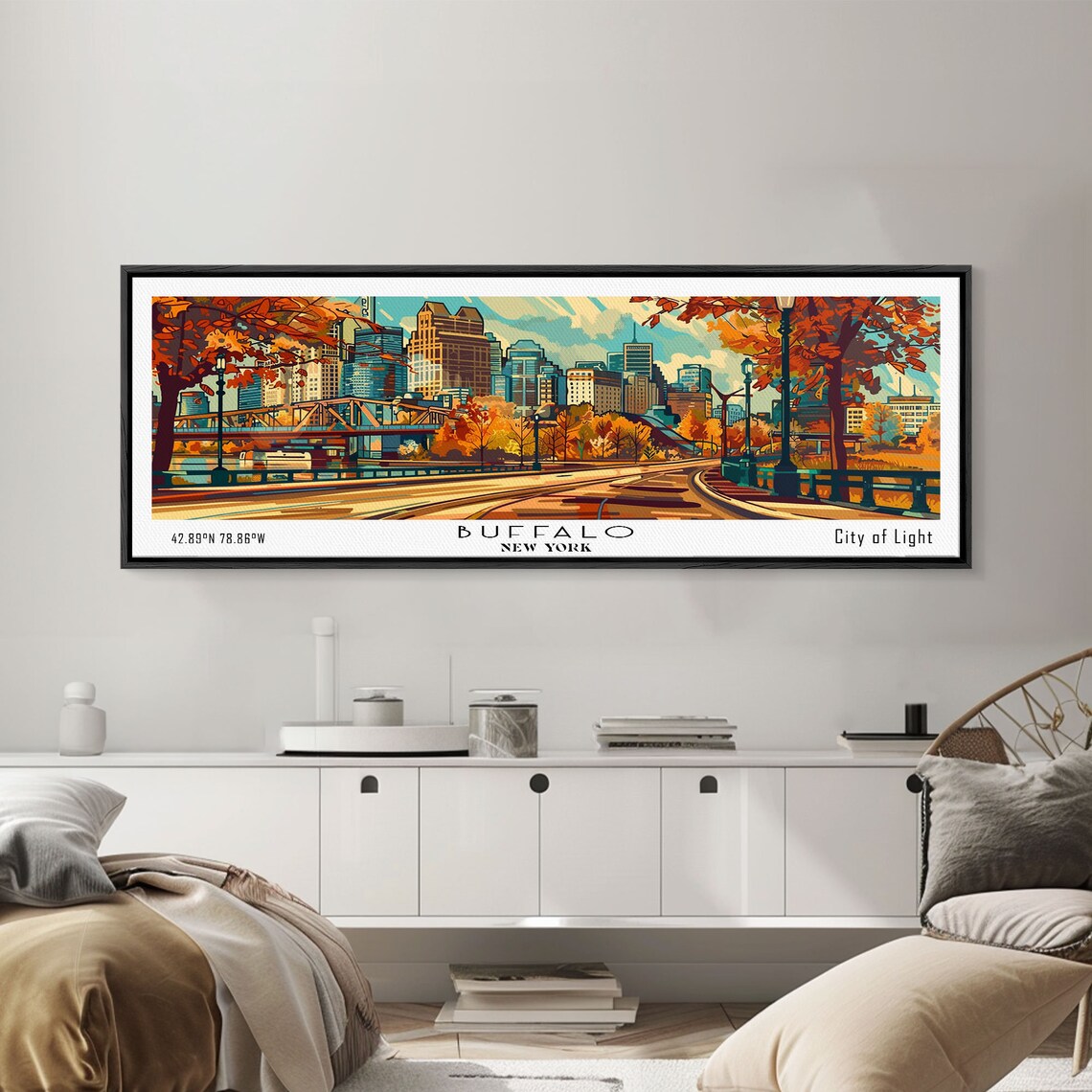 Buffalo New York Mid Century Pop Art Travel Poster - Image 4