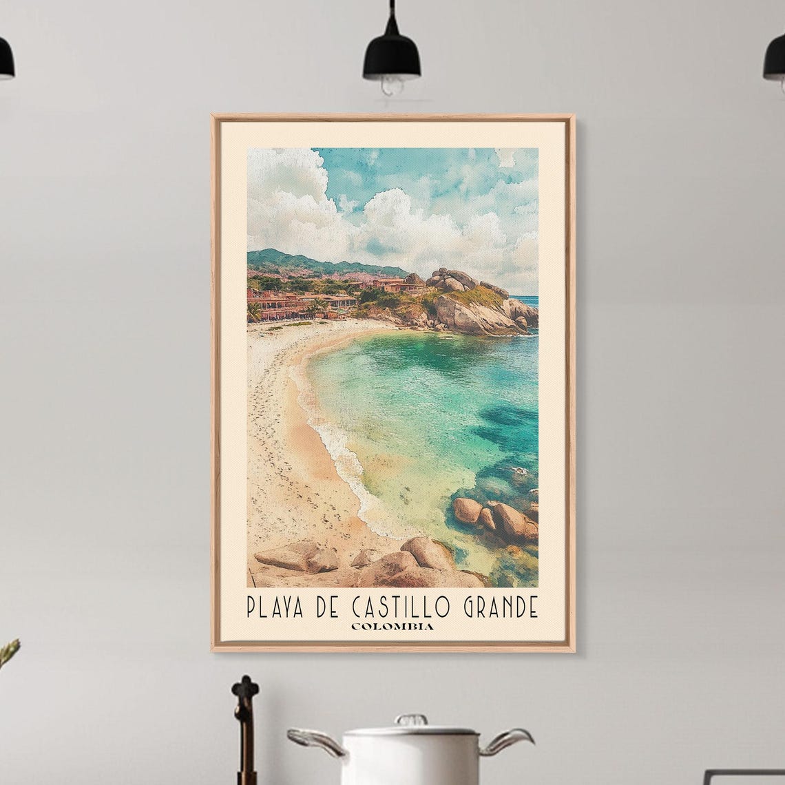 Playa De Castillo Grande Colombia Boulder Bay Village Shore Poster - Image 6