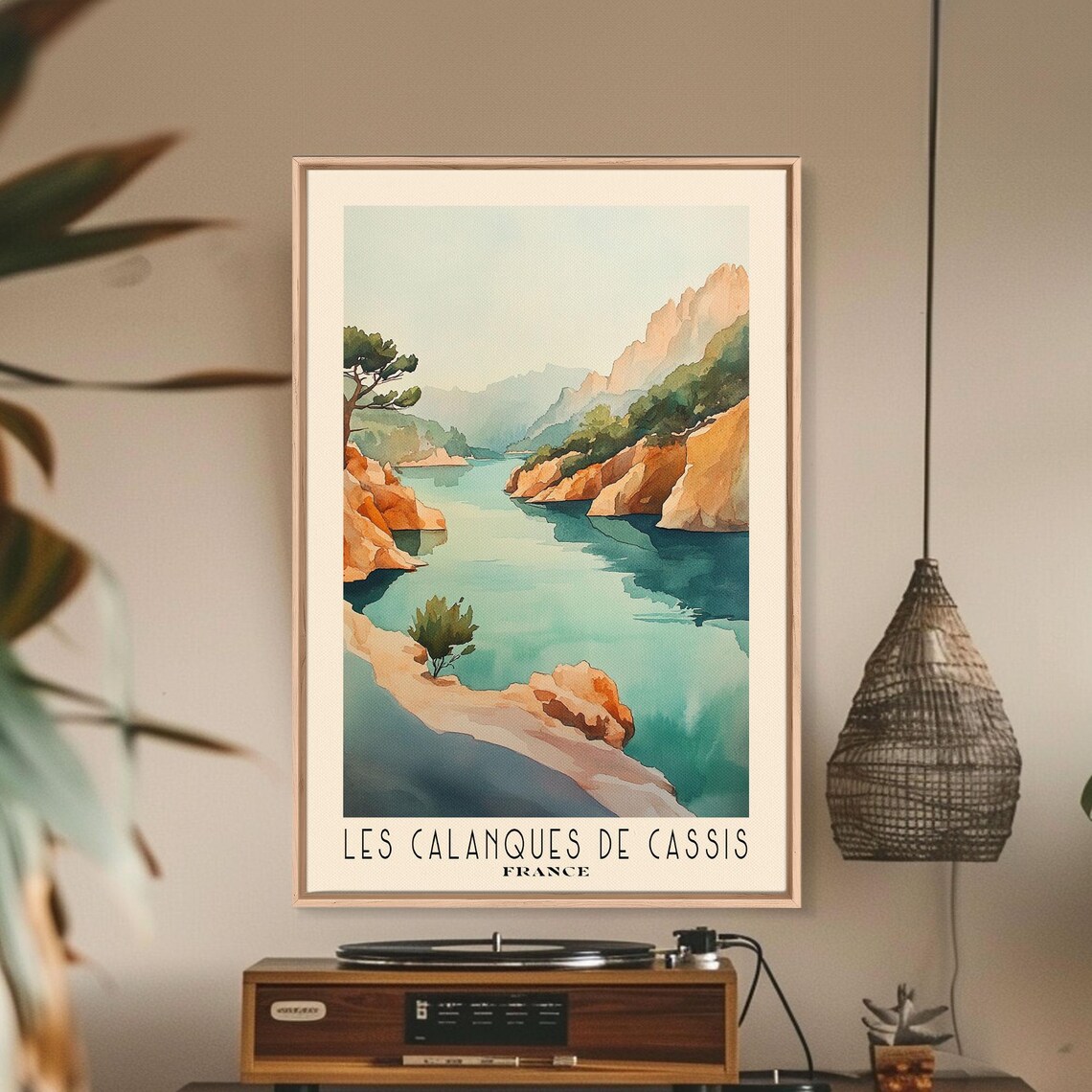 Les Calanques De Cassis France Watercolor Art Print