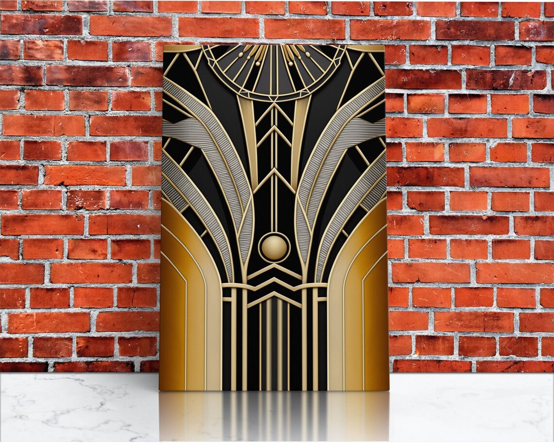 Art Deco Pattern Abstract Art Print, Vintage Retro - Image 3