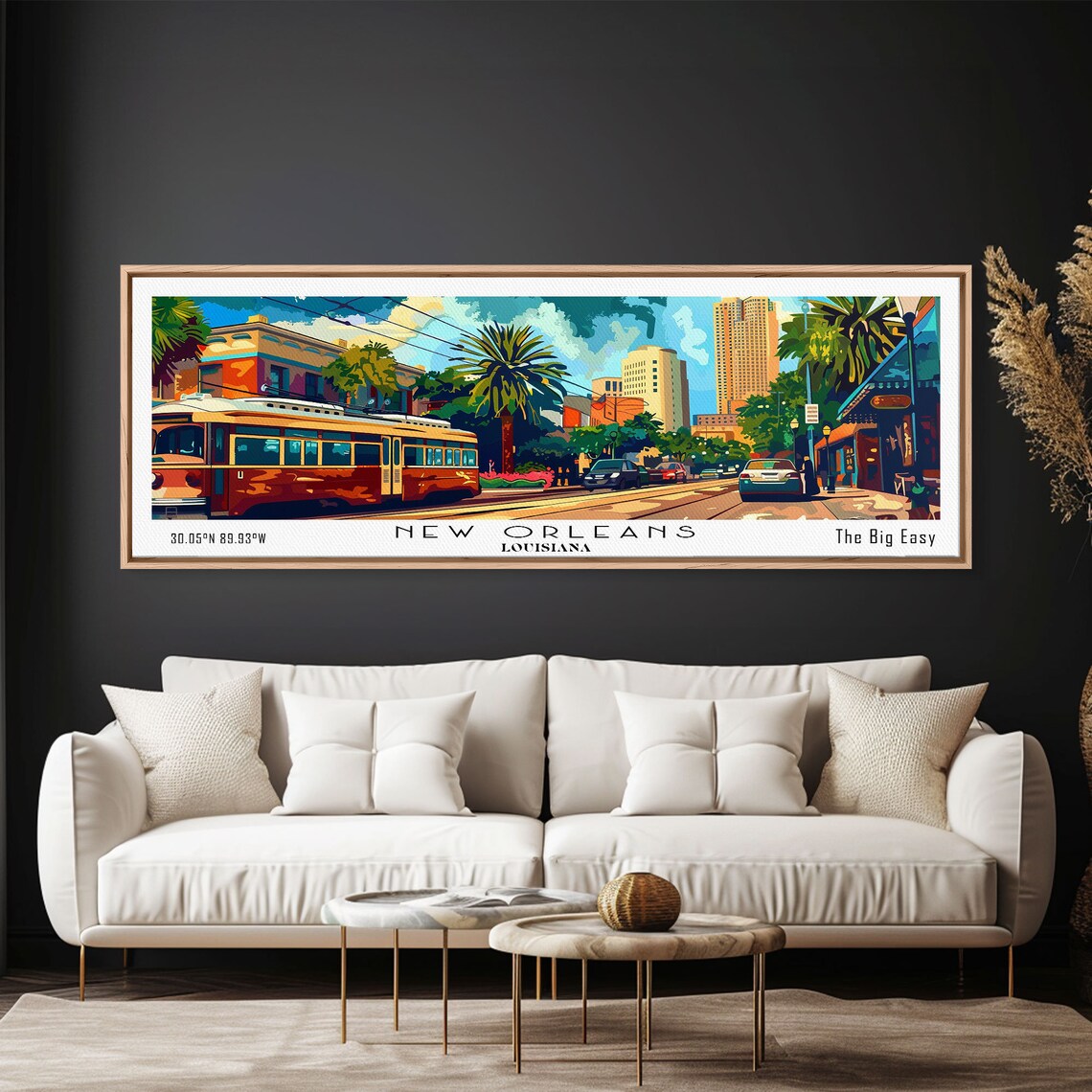 New Orleans Mid-Century Travel Poster, Retro Pop Art