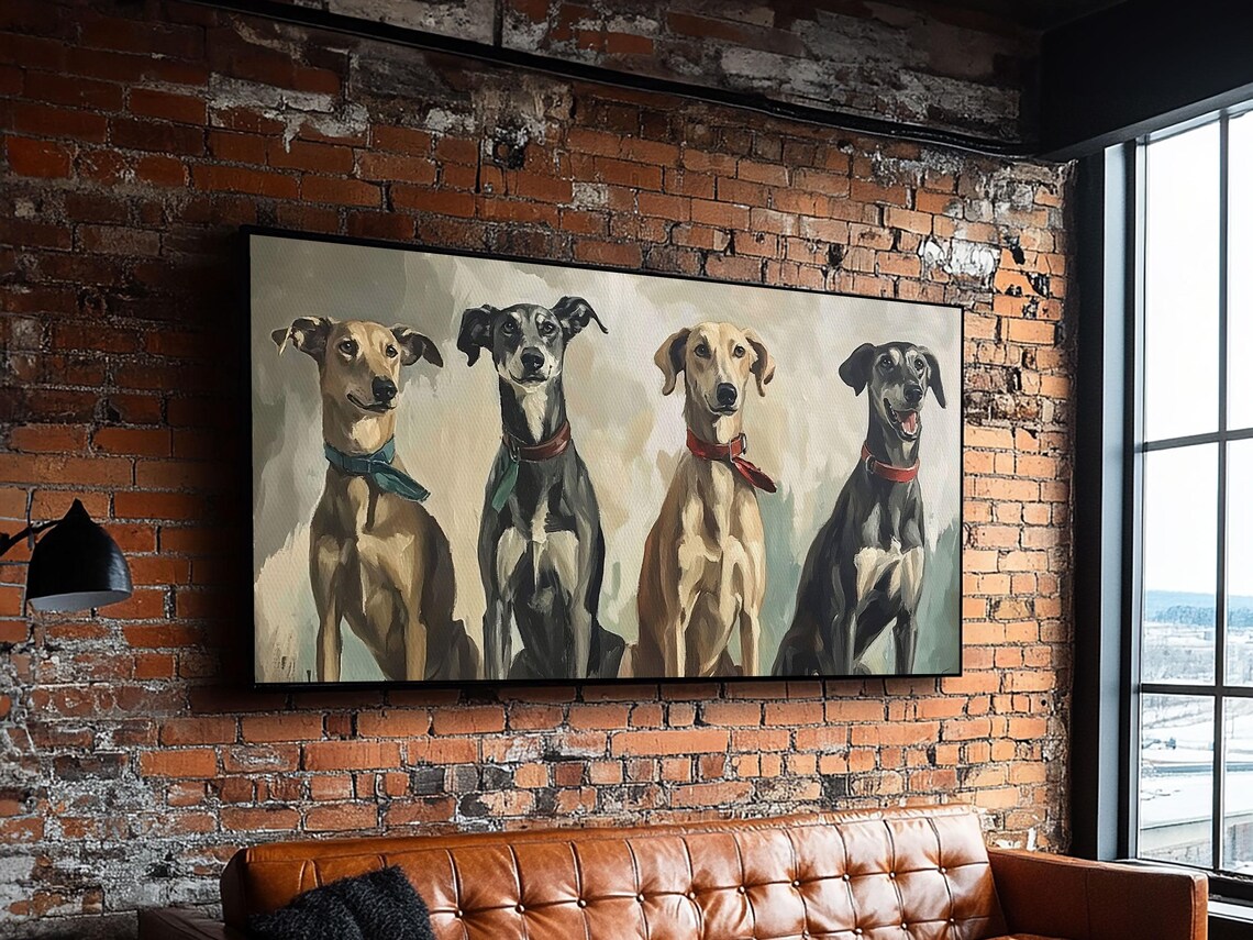 Vintage Hunting Dog Painting Print, Cottagecore Art - Image 3