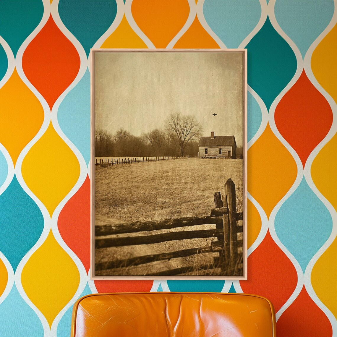 Industrial UFO Vintage-Inspired Wall Art Print - Image 5