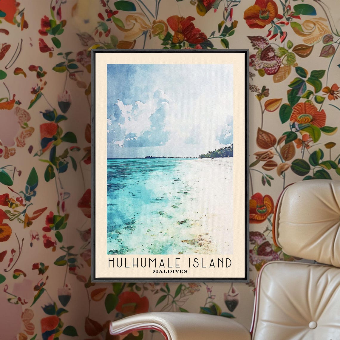 Hulhumale Island Maldives Turquoise Lagoon White Sand Beach Poster - Image 2