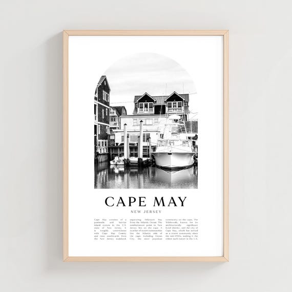 Cape May Travel Poster Print Wall Art New Jersey City Gift Decor Na296m