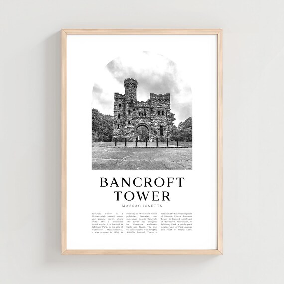 Bancroft Tower Massachusetts Historic Stone Castle Tower Photo Poster