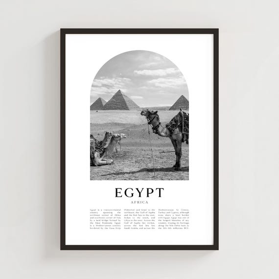 Egypt Travel Poster Print Wall Art Africa City Gift Decor Af15m