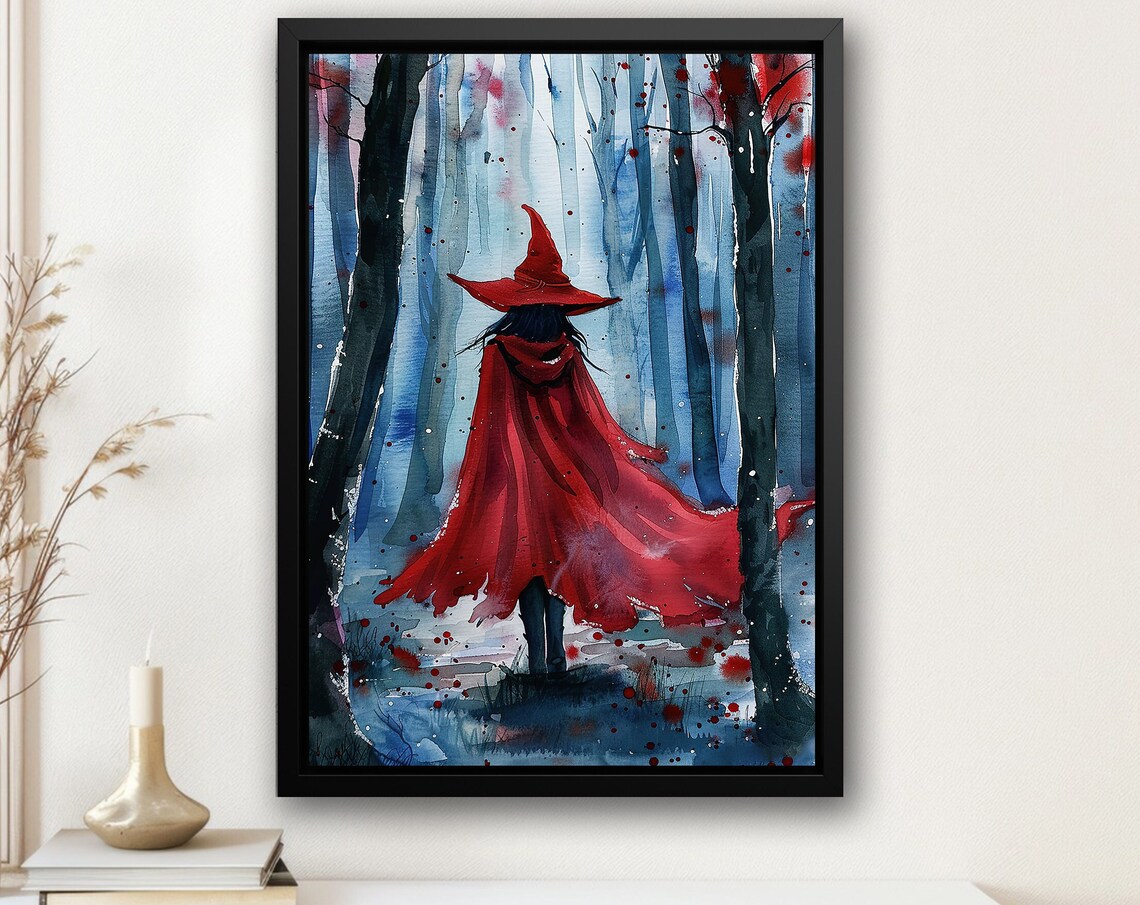 Forest Witch Halloween Art Print, Earth Witch