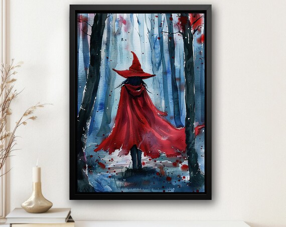 Forest Witch Halloween Art Print, Earth Witch
