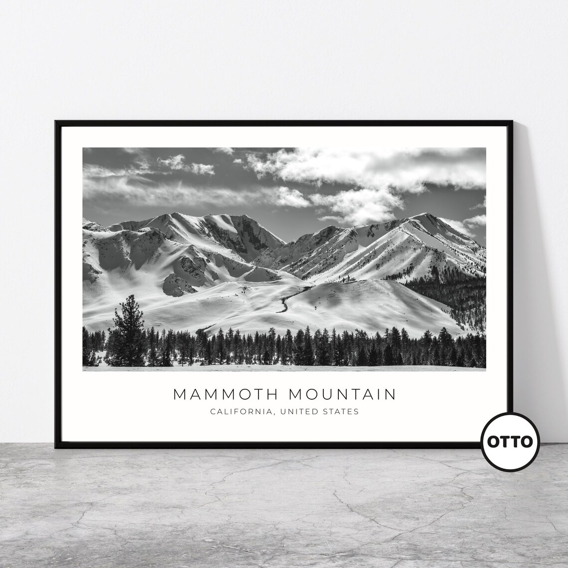 Mammoth Mountain Travel Poster, Eastern Sierra Nevada