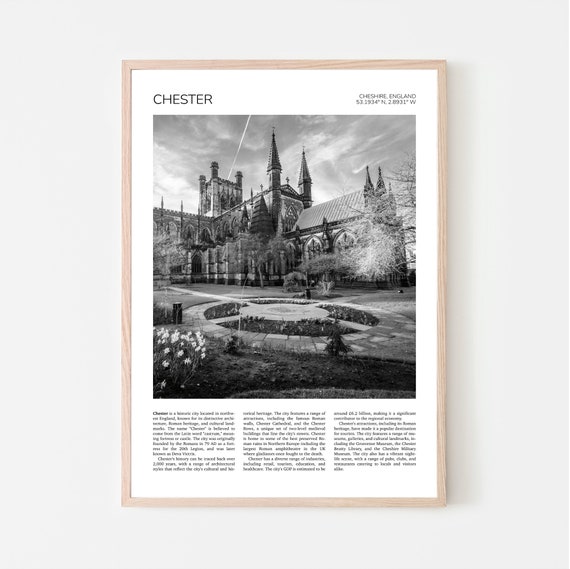 Chester Wall Art Artful Travel Poster Print Photo Chester Cathedral Cheshire England United Kingdom