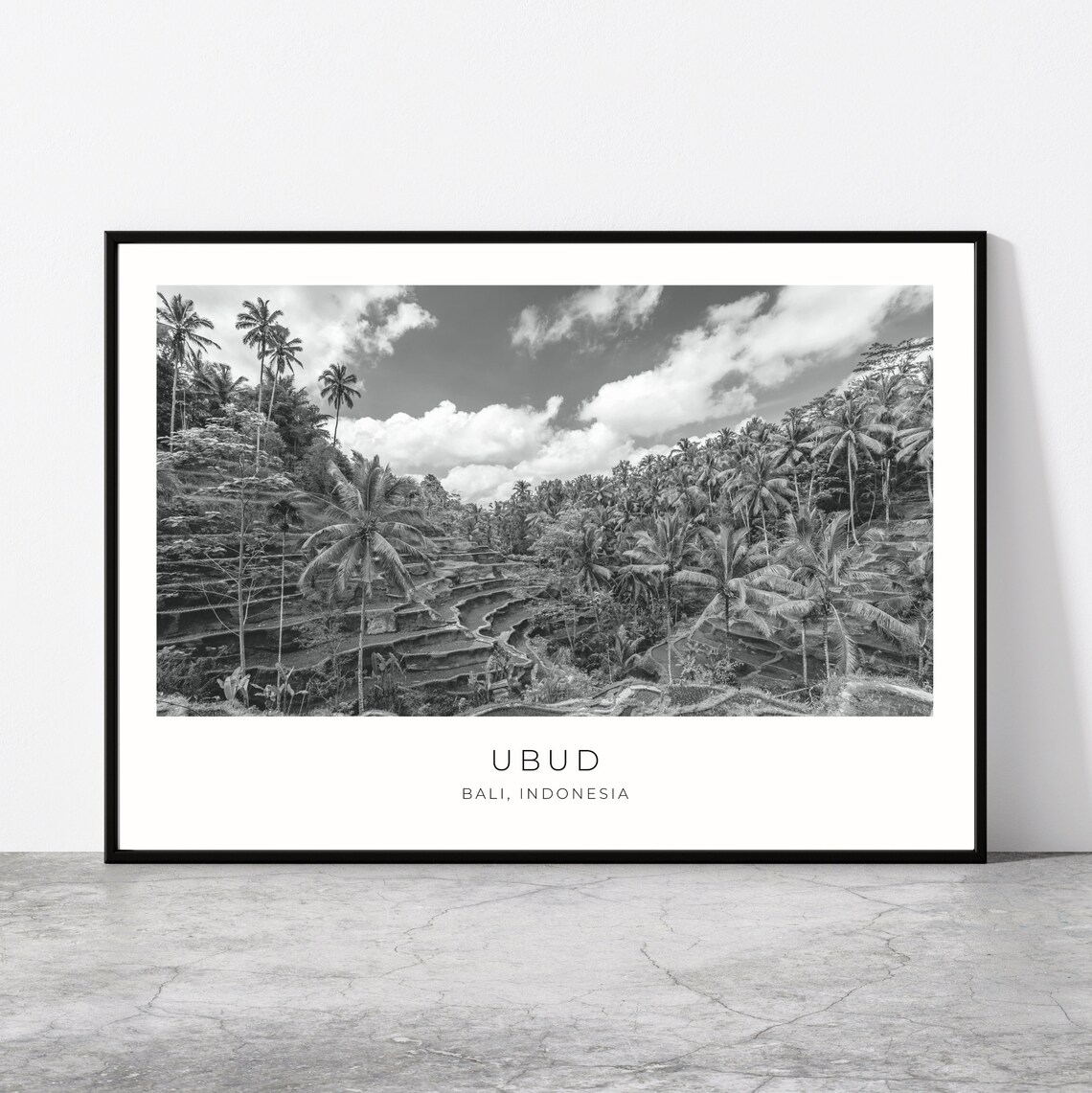 Ubud Bali Tegallalang Rice Terraces Travel Poster