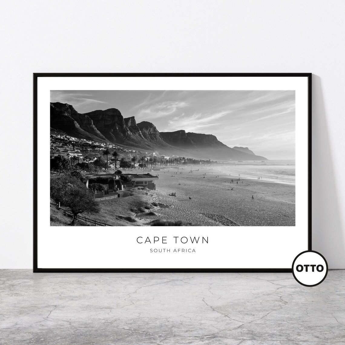 Cape Town, Camps Bay Beach Travel Poster, South Africa
