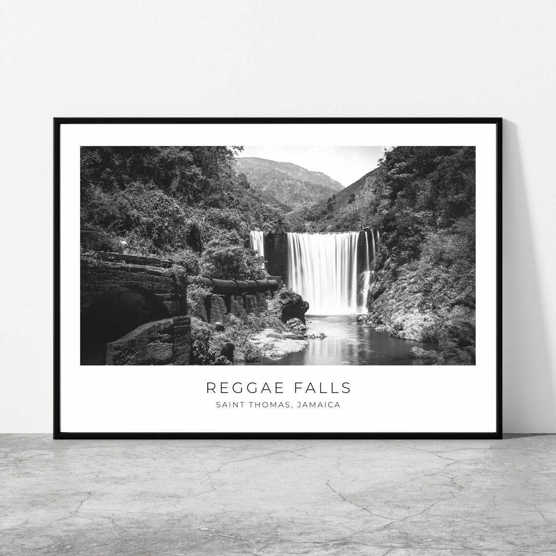 Reggae Falls, Jamaica Travel Poster Print