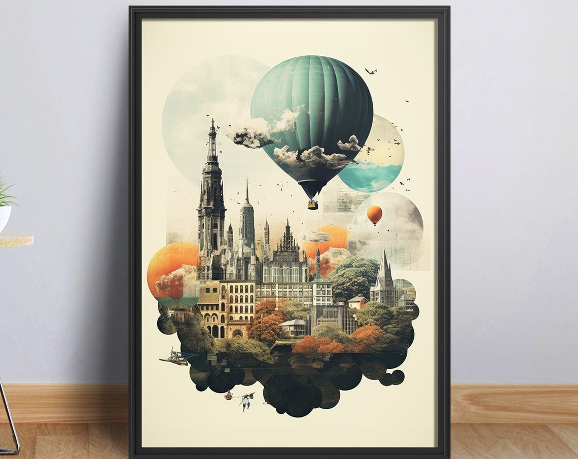 Collage Travel Poster Travel Famous Places Vintage Travel Poster Wanderlust Travel Poster Travel Artwork Wanderlust Print Travel Gift - Image 7