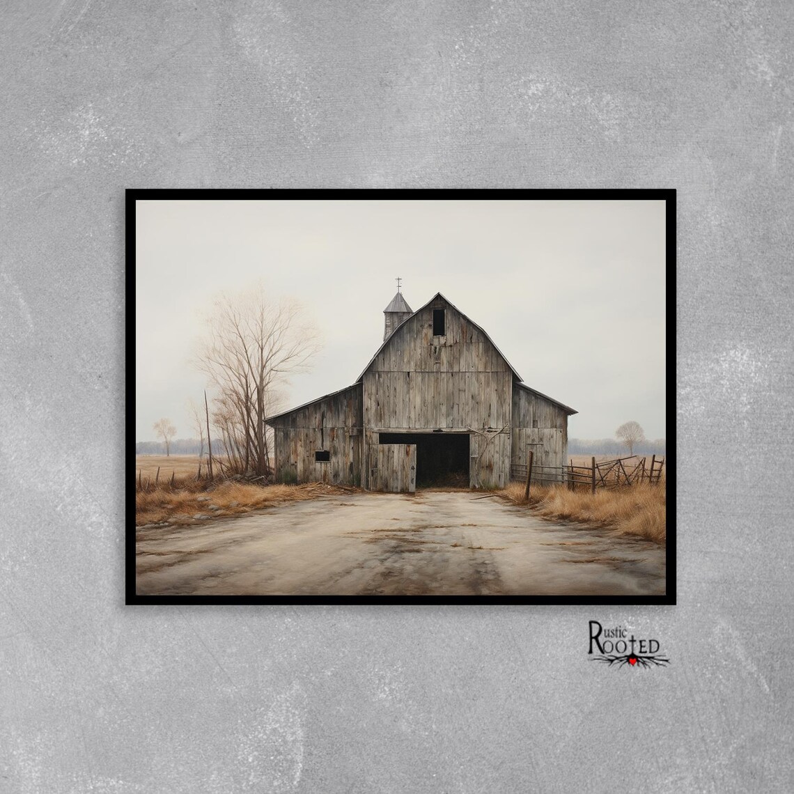 Old Rustic Weathered Barn, Modern Farmhouse Art Print - Image 3
