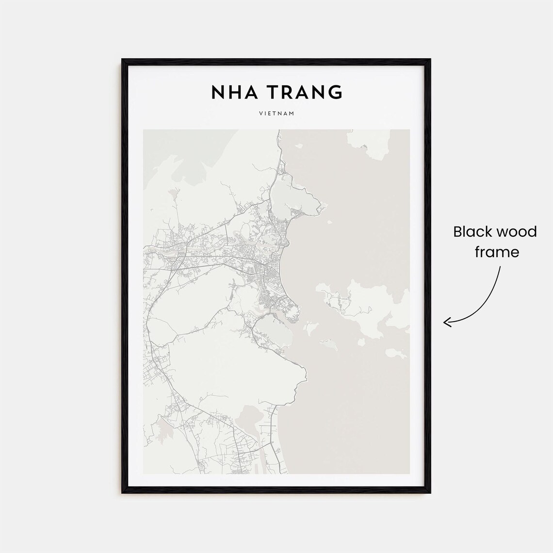 Nha Trang Vietnam Minimalist Coastal City Map Seaside Travel Poster - Image 3