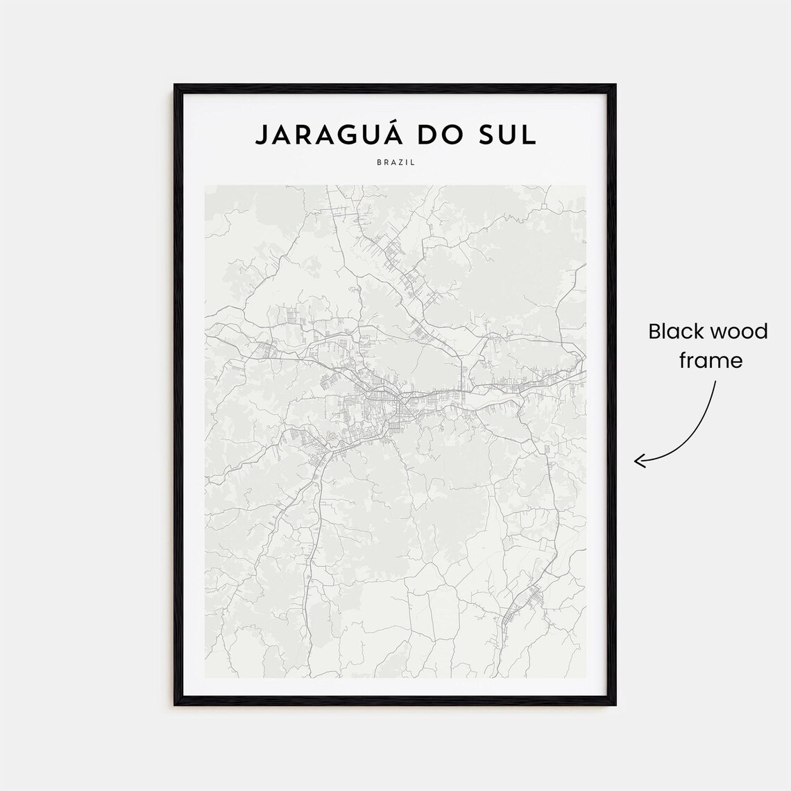 Jaraguá do Sul Brazil City Map Minimalist Street Plan Poster - Image 3