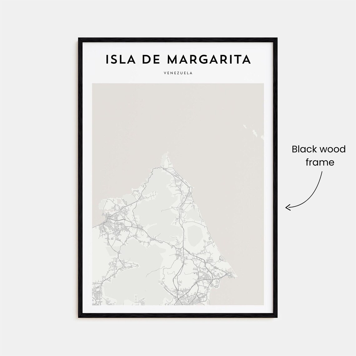 Isla de Margarita Venezuela Minimalist City Street Map Scandinavian Decor Poster - Image 3