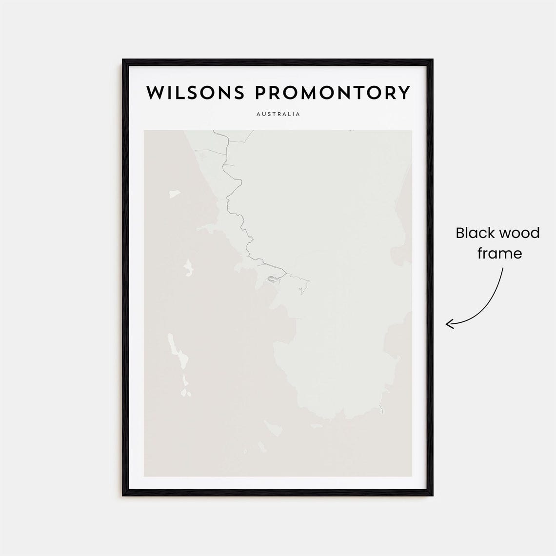 Wilsons Promontory Australia Minimal National Park Map Poster - Image 3