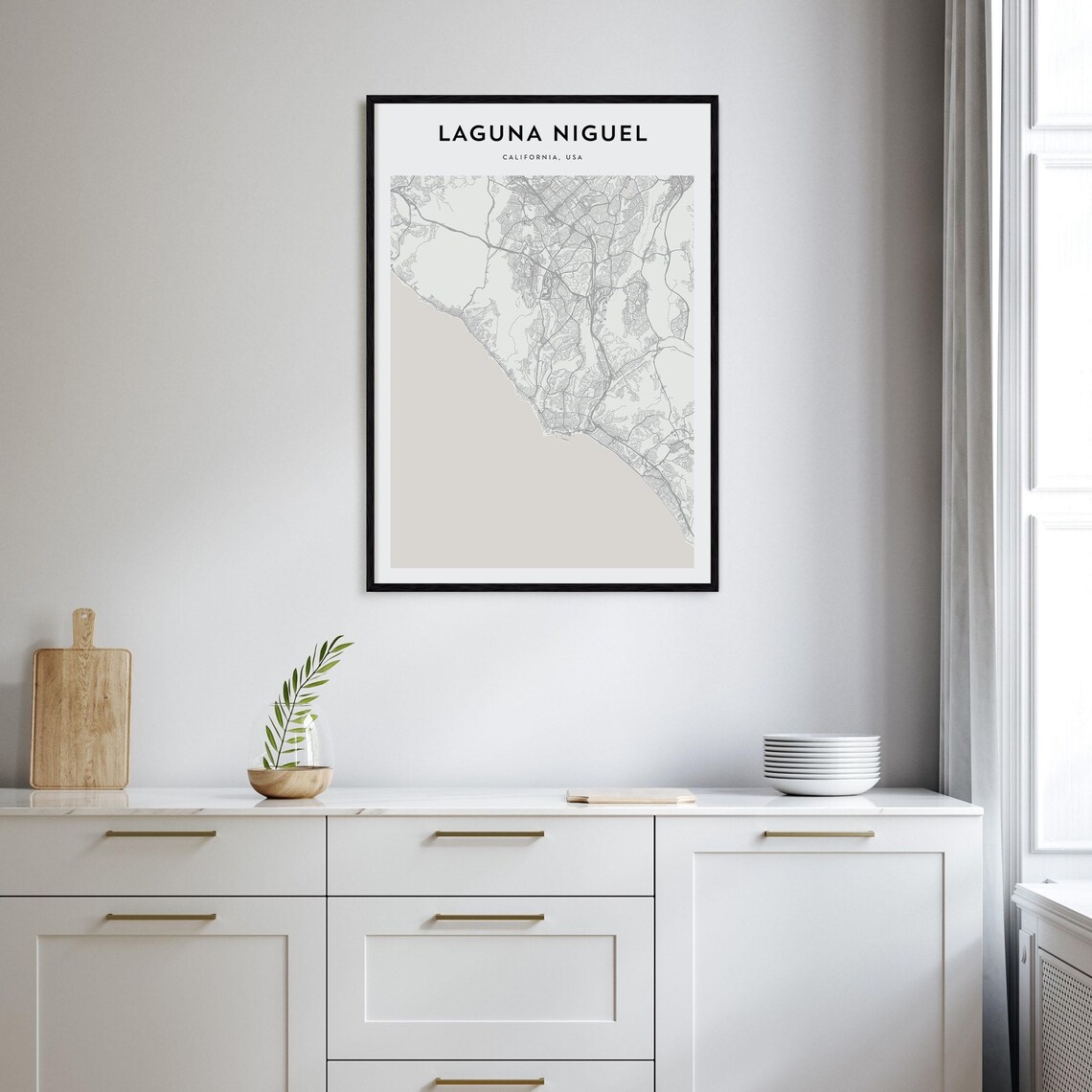 Laguna Niguel California Coastal Minimalist City Map Art Print - Image 2