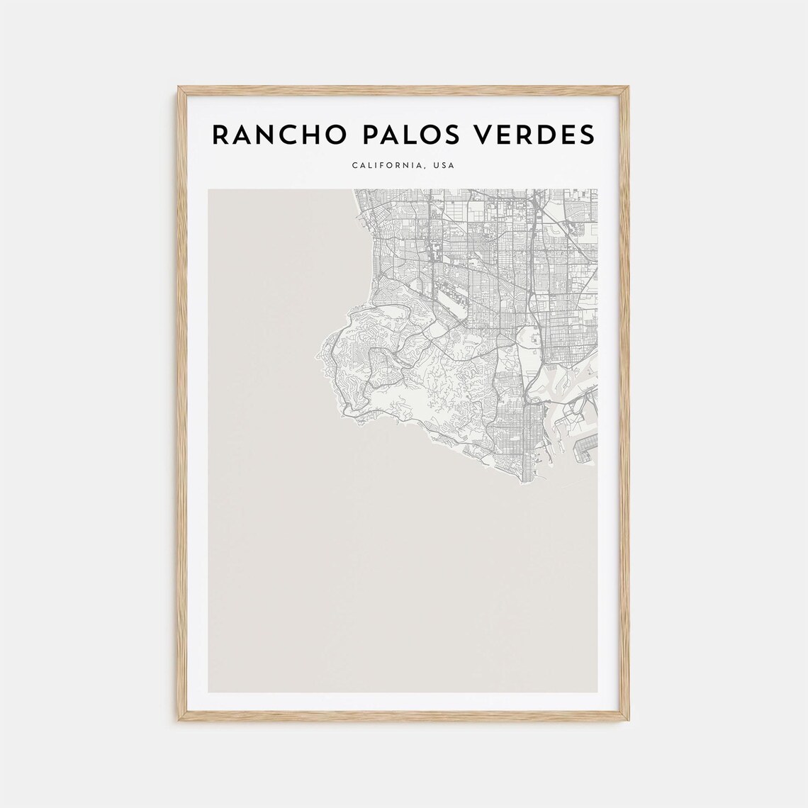 Rancho Palos Verdes California USA Minimalist City Map Art Poster