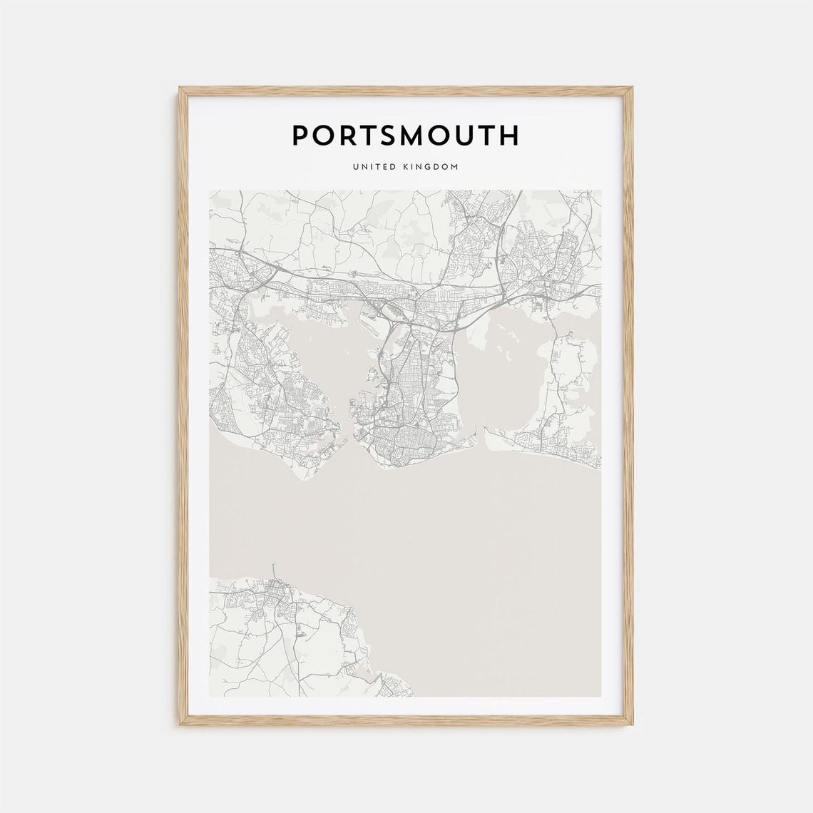 Portsmouth Map Poster United Kingdom Portsmouth Map Print Portsmouth Personalized Map Art Portsmouth Wall Art Portsmouth Travel Poster