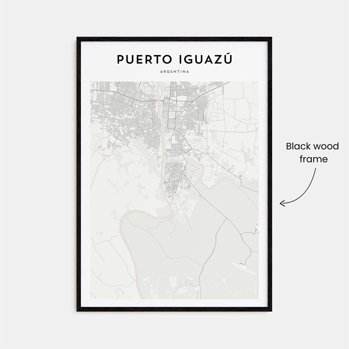 Puerto Iguazu Argentina Minimalist City Map Modern Street Art Poster - Image 3