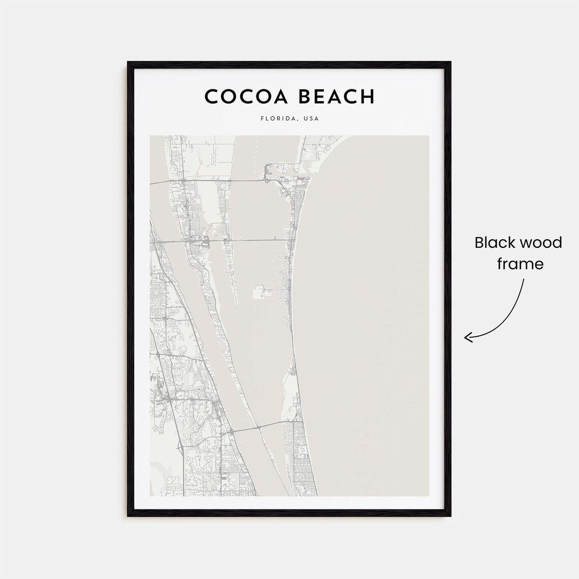 Cocoa Beach Personalized Map Art Print, Florida - Image 3