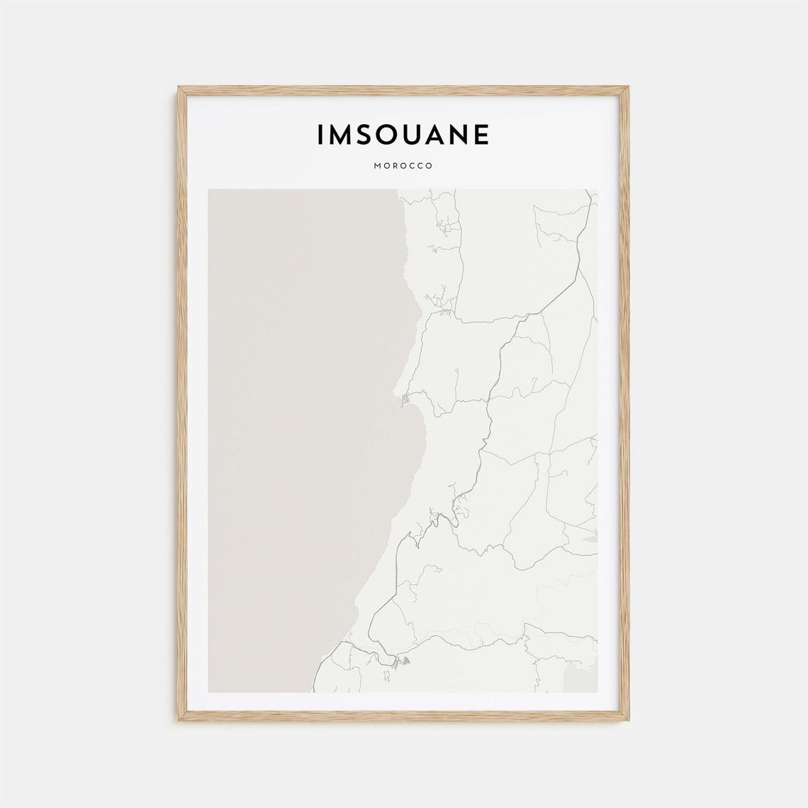 Imsouane Morocco Minimalist City Street Map Scandinavian Decor Poster