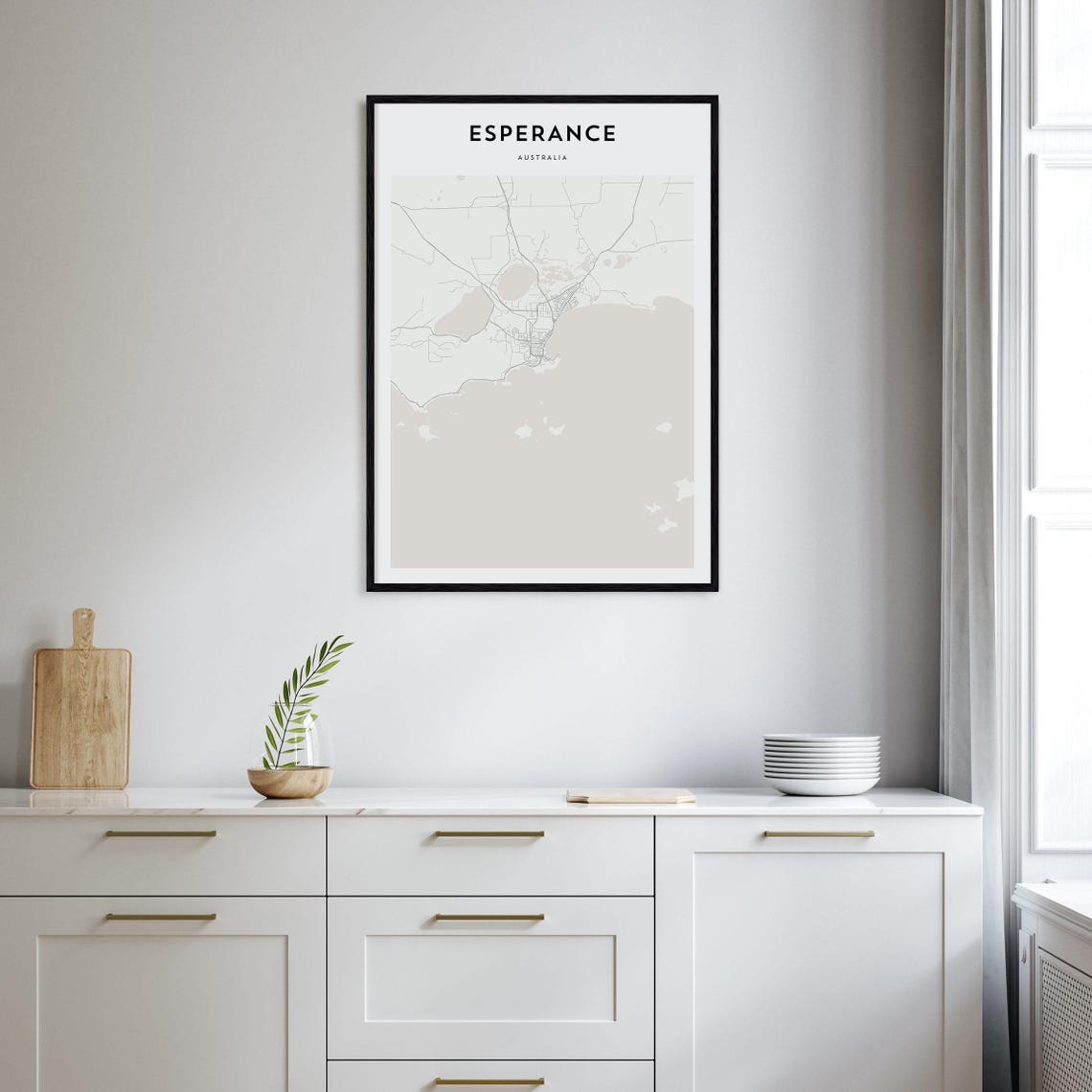 Esperance Australia Minimalist Coastal Town Map Poster Modern Decor - Image 2
