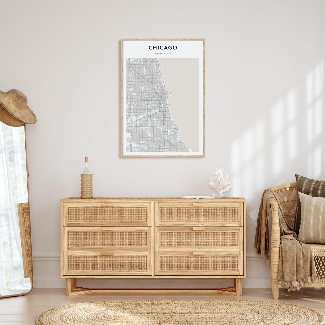 Chicago Personalized Map Art, Travel Poster - Image 4
