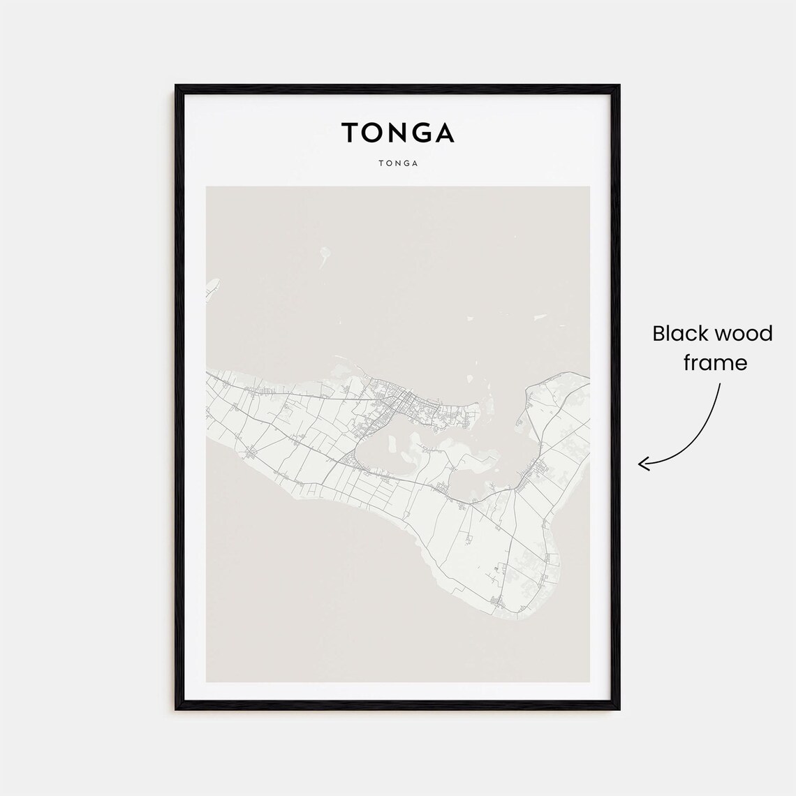 Tonga Country Minimalist Island Street Map Travel Art Poster - Image 3